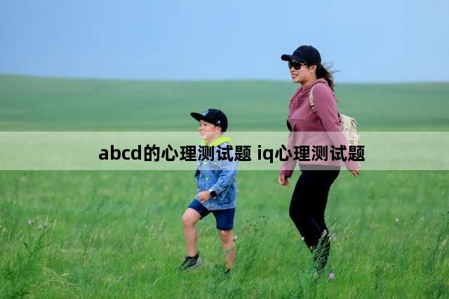 abcd的心理测试题 iq心理测试题